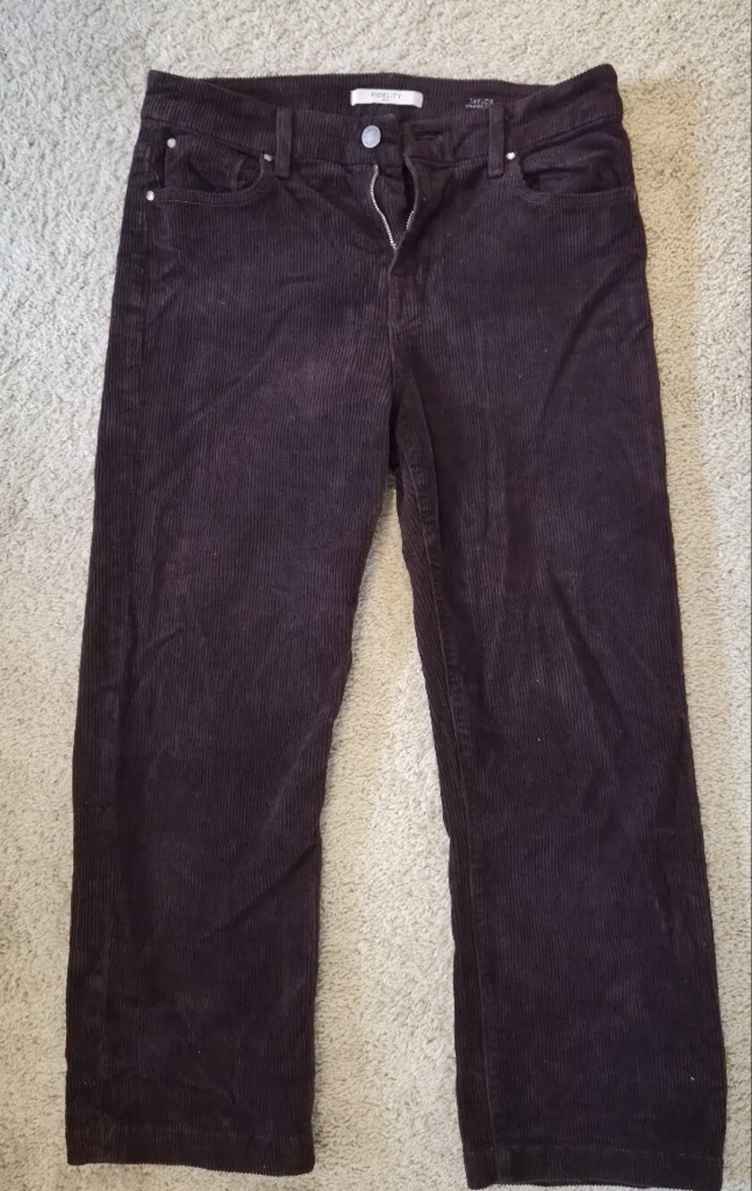 Cropped Maroon Corduroys